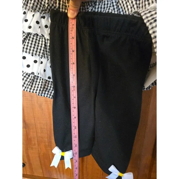 NWT - RARE EDITIONS Toddler Girls 24M 2 Piece Ruffle Tunic Legging Set B&W - Picture 8 of 8